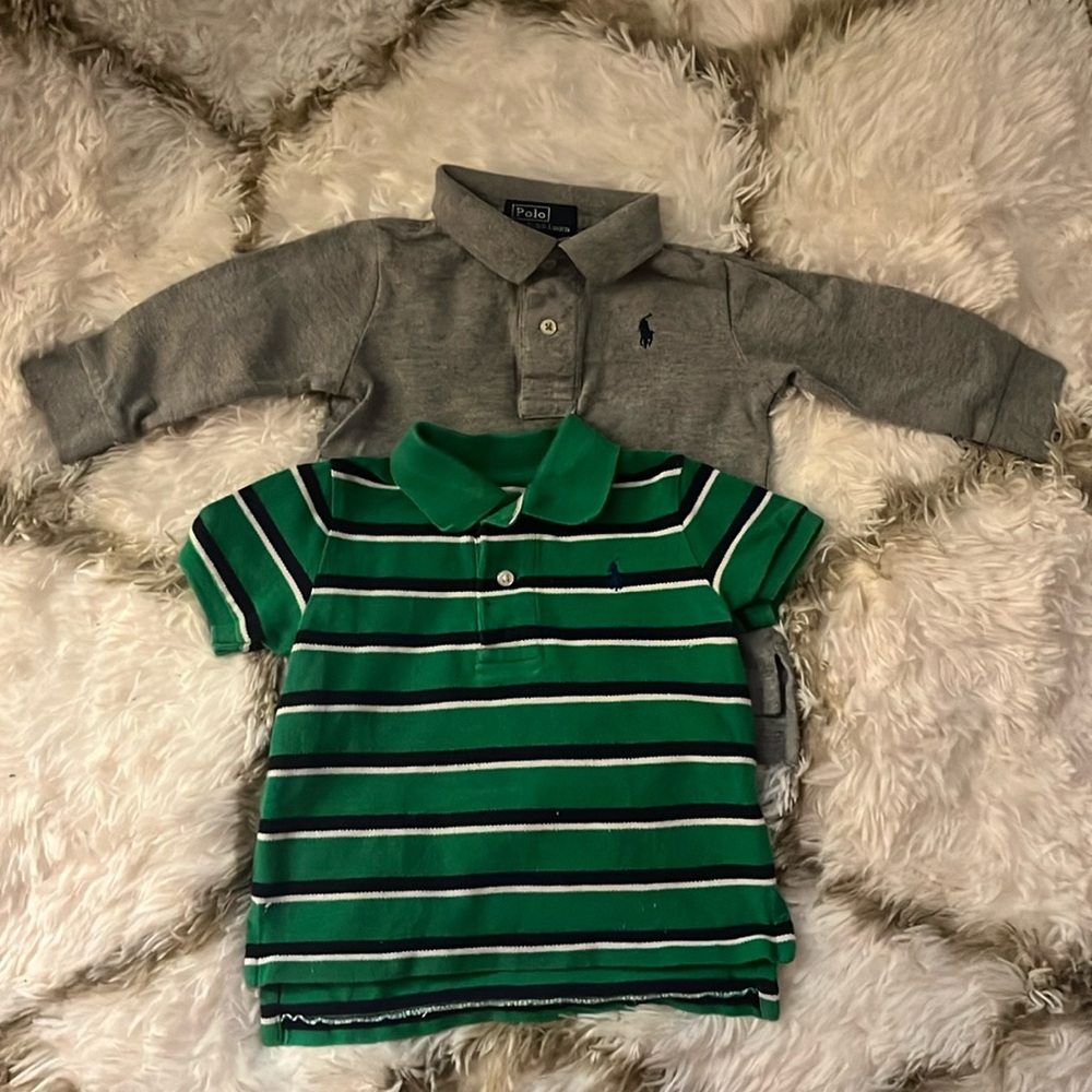 2pc Ralph Lauren baby boy polo shirts